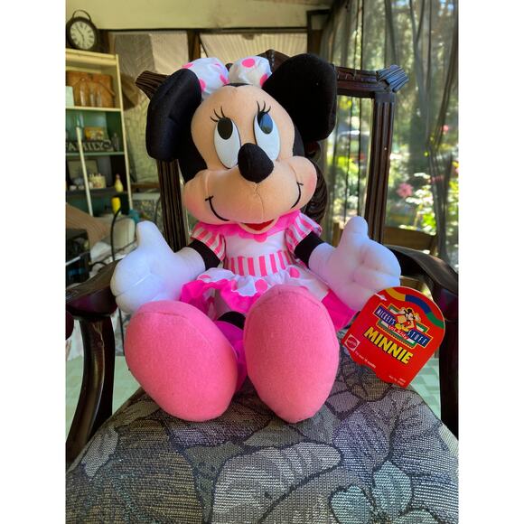 Minnie Mouse Stuffed Plush Doll Toy Mattel Mickey's "Stuff for Kids" 13 inch NOS - Picture 1 of 16